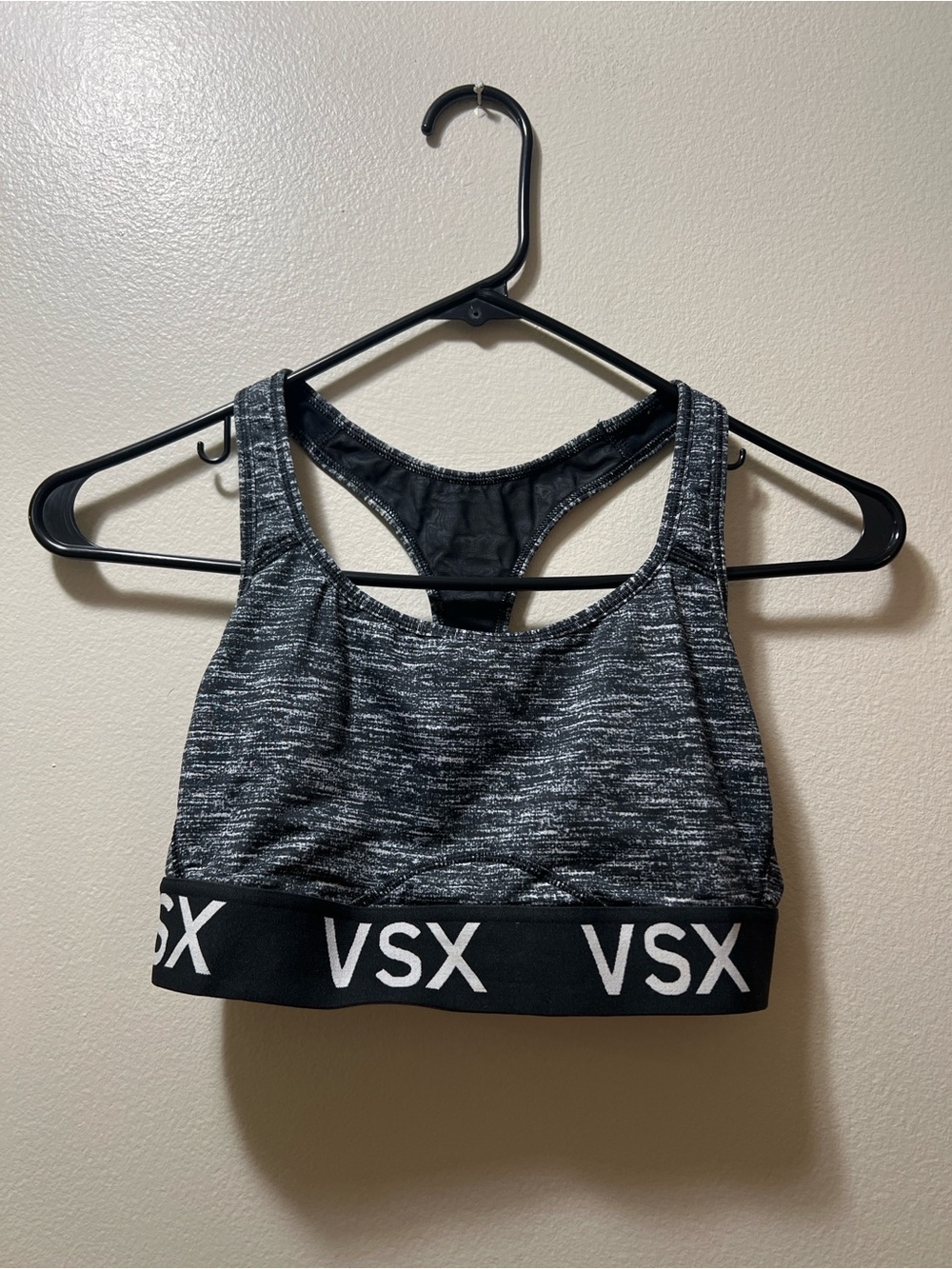 VSX Gray/Black Marled Sports Bra